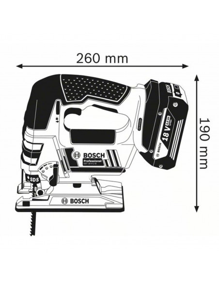 Scie Sauteuse Bosch Gst 18 V-Li B + 2 Batteries 8ah + Chargeur + Coffret L-Boxx