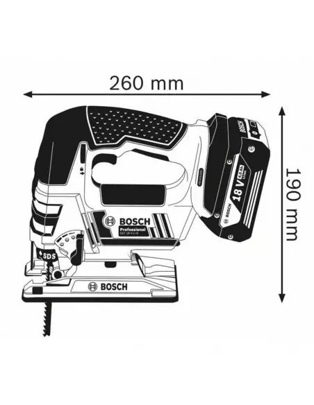 Scie Sauteuse Bosch Gst 18 V-Li B + 2 Batteries 8ah + Chargeur + Coffret L-Boxx