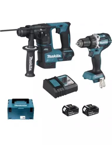 Pack De 2 Outils 18 V Makita Dlx2271tj 2x5ah...