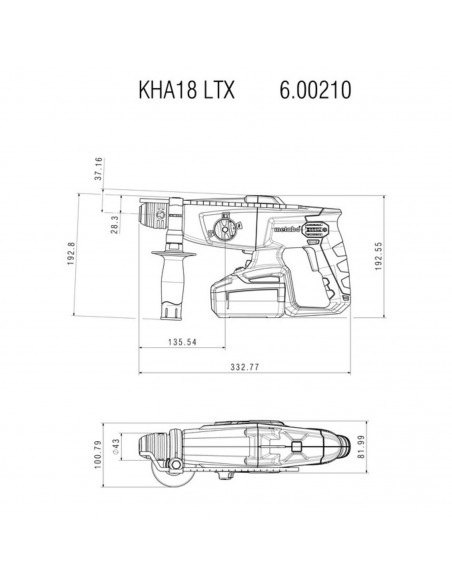 Perforateur Sds Plus Metabo 18v Kha 18 Ltx 2x4ah Metabox