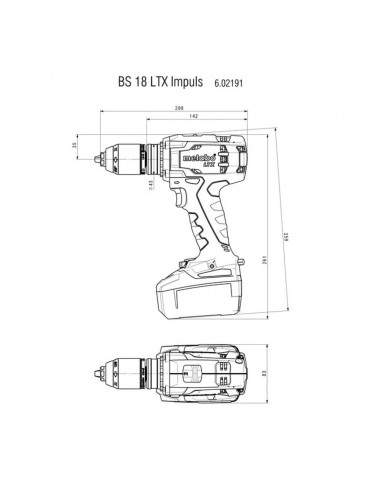 Perceuse-Visseuse Metabo 18v Bs 18 Ltx Impuls...