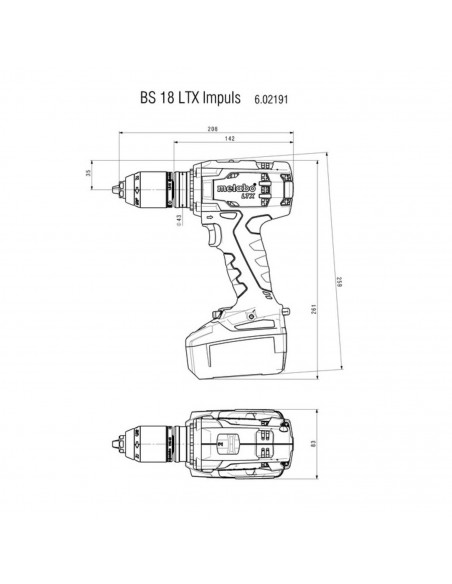 Perceuse-Visseuse Metabo 18v Bs 18 Ltx Impuls Nue Metabox