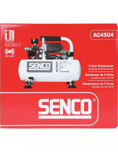 Compresseur Portable À Bruit Réduit Senco Sans Huile Ac4504