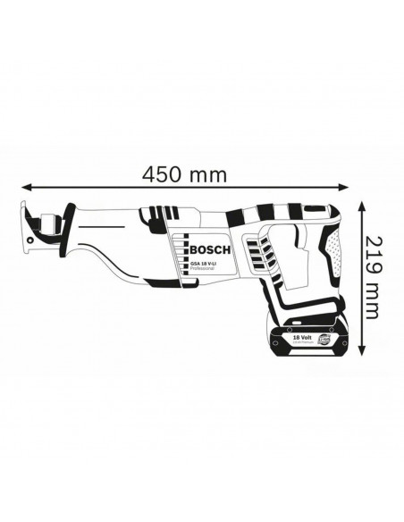 Scie Sabre 18v Gsa 18v-Li 2x4ah Bosch Procore L-Boxx