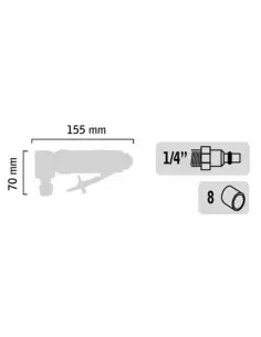 Meuleuse D'angle À Pince Général Pneumatic Gp3328 2