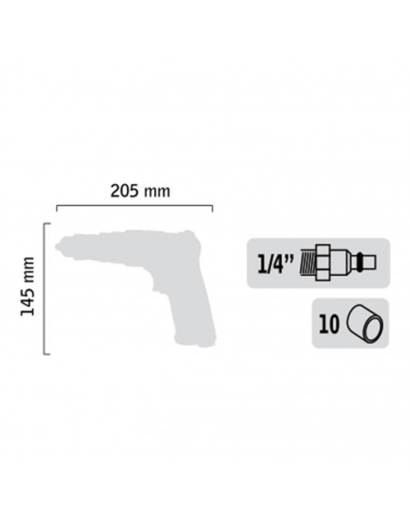 Perceuse Visseuse Pneumatique Réversible Général Pneumatic Gp2306a