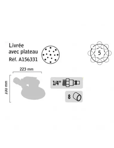 Ponceuse Orbitale Pneumatique Général Pneumatic...