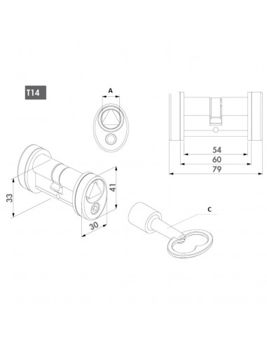 Cylindre Européen Affleurant Locinox Pompier