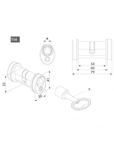 Cylindre Européen Affleurant Locinox Pompier