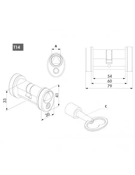 Cylindre Européen Affleurant Locinox Pompier