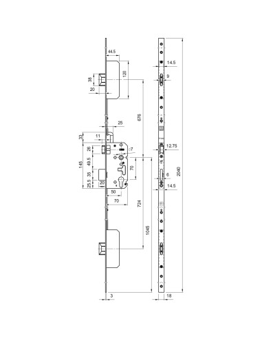 Serrure 3 Points À Larder Heracles Tf 3000