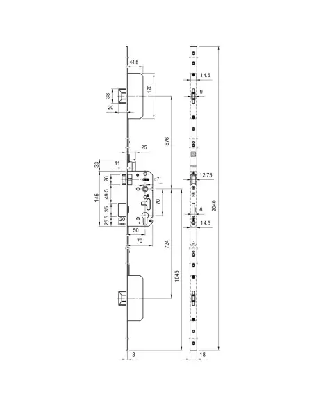 Serrure 3 Points À Larder Heracles Tf 3000