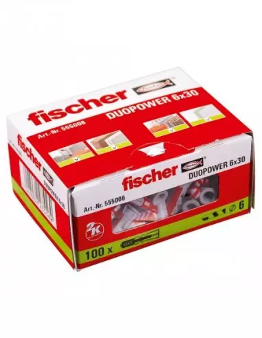 Cheville Bi-Matière Duopower 6 X 30 Fischer...