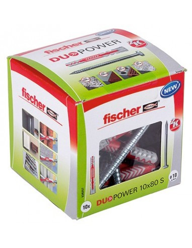 Boite Cheville Bi-Matière Duopower 10 X 80 S Fischer Avec Vis, Boîte À Fenêtre-10/Bte