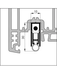 Bas De Porte Automatique En Aluminium Ellen-Matic Euro 2k 2