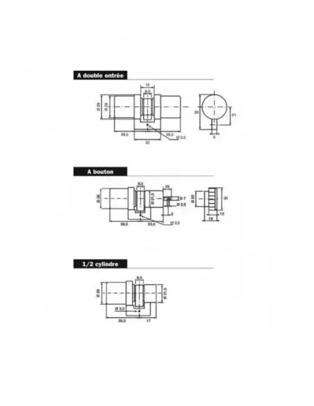 Cylindre A Bouton Bricard Sans Bille Super-Surete