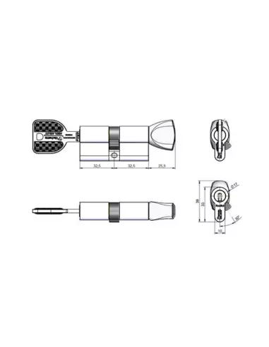 Cylindre A Bouton Vachette Radialis