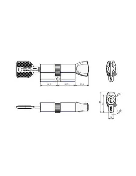 Cylindre A Bouton Vachette Radialis