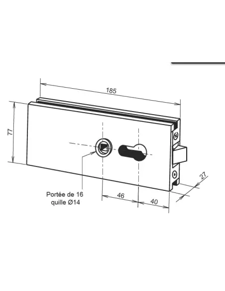 Serrure De Milieu 9045-9043-9044 Metalux
