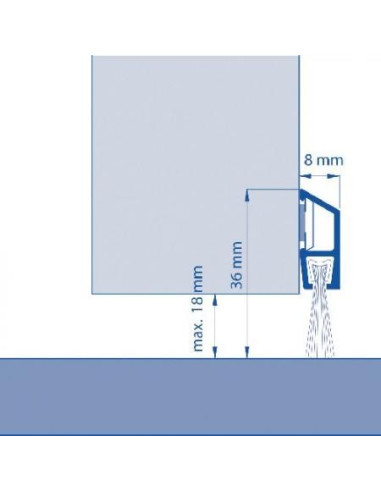 Bas de porte Ellen en aluminium anodisé Le Pro...