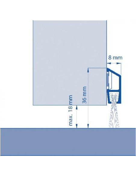 Bas de porte Ellen en aluminium anodisé Le Pro Design/ IDS-B