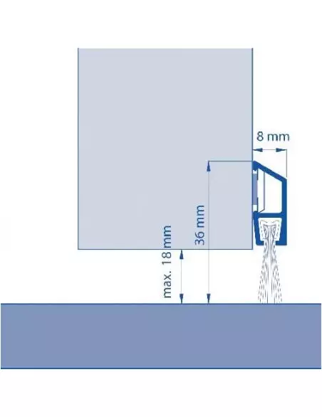 Bas de porte Ellen en aluminium anodisé Le Pro Design/ IDS-B