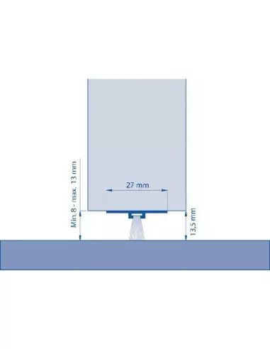 Bas de porte en aluminium L’Invisible / DBS