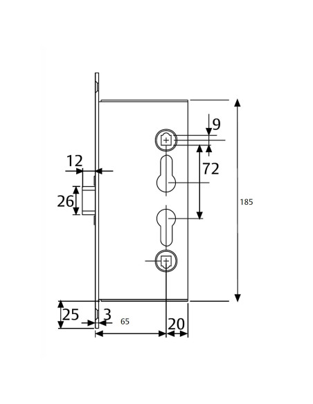 Serrure d'urgence zingué